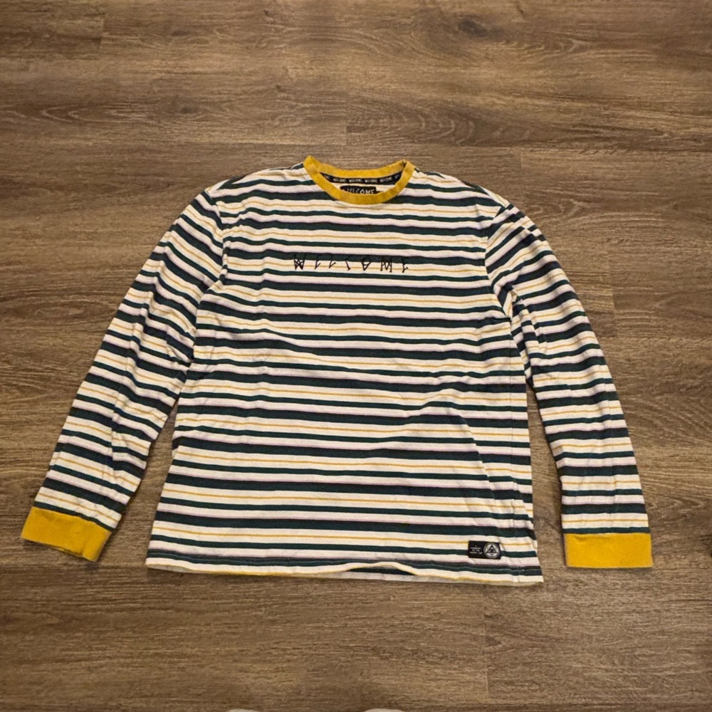 Urban Outfitters VGUC Grunge Welcome Skateboard Surf Long Sleeve Stripe Shirt XL